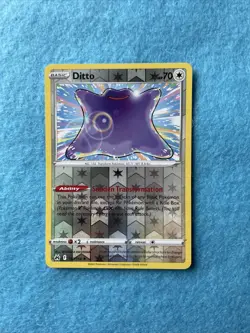 Pokemon SWSH Crown Zenith Rare Reverse Holo Card TCG Ditto 107/159 2023 English - Image 1