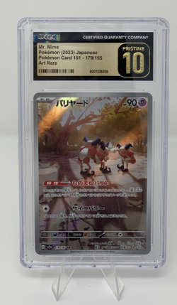 CGC 10 Pristine Mr. Mime 179/165 AR Art Rare 151 sv2a Pokemon Card - Image 1