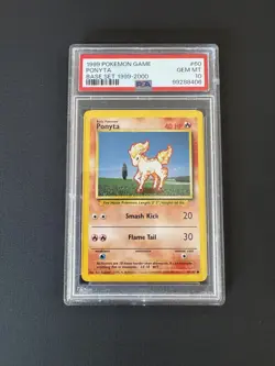 1999 POKEMON #60 PONYTA BASE SET 1999-2000 PSA 10 - Image 1