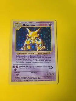 ALAKAZAM-Base Set 1/102- Holo - Pokemon Card-1999 - Image 1