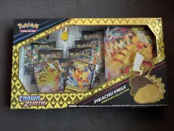 Pokemon Cards Crown Zenith Pikachu Vmax Premium Collection Box Sealed 7 Packs - Image 1