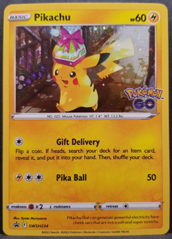 Pikachu SWSH234 Pokemon GO Black Star Promo Holo Pokemon Card English Near Mint - Image 1