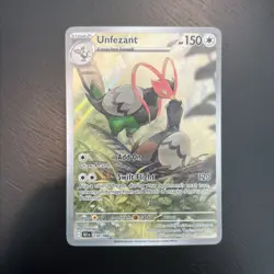 Pokemon TCG Unfezant Illustration Rare Card 150/086 Black Bolt-NM Condition - Image 1