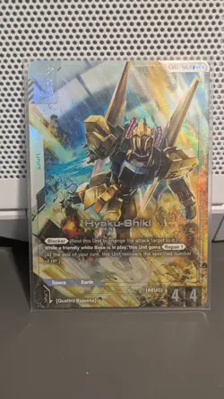 GUNDAM DUAL IMPACT - HYAKU SHIKI R+ Card GD02-072 HOLO FOIL MINT - Image 3