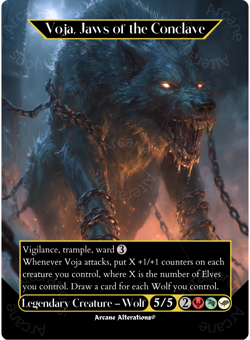 Voja, Jaws of the Conclave- Full Art Altered Art Custom Proxy Cards - Image 1