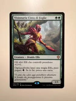 Magic MTG • Visionaria Cinta di Foglie (Leaf-Crowned Visionary) • DU 167 • ITA - Image 1