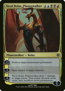 mtg nicol bolas planeswalker FOIL ENGLISH duel deck magic 2 available - Image 1