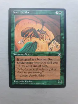 Root Spider, MTG Homelands (1995) Uncommon Green Creature NM - Image 1