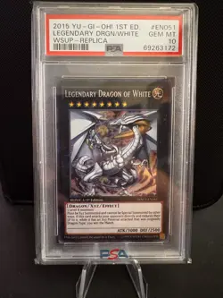 Yu-Gi-Oh Superstar Legendary Dragon of White 2015 WSUP-EN051 1st Edition PSA 10 - Image 1