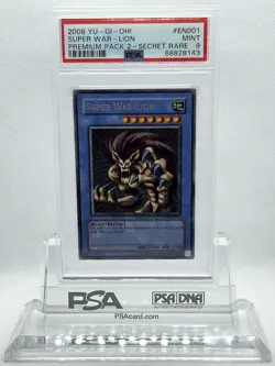 YUGIOH PREMIUM PP02-EN001 SUPER WAR-LION SECRET MISPRINT PSA 9 MINT #68828143 - Image 3