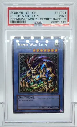 YUGIOH PREMIUM PP02-EN001 SUPER WAR-LION SECRET MISPRINT PSA 9 MINT #68828143 - Image 5