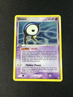 Unown A/28 Secret Pokemon TCG Card ex Unseen Forces Holo Rare Vintage LP - Image 3