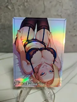Android 18 Trading Card Waifu Goddess Story Anime Girl holo Karte Manga Full Art - Image 1
