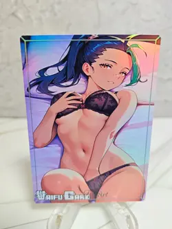 Nemona Trading Card Waifu Goddess Story Anime Girl holo Karte Manga Full Art - Image 1