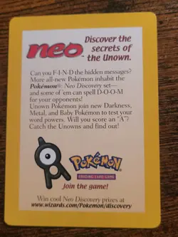 2001 Pokemon Neo Discovery pokemon League Promo Insert Card - Image 1