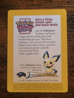 2001 Pokemon Neo Discovery pokemon League Promo Insert Card - Image 2