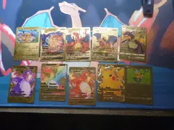 Pokemon Ultra Rare Gold Cards Set of 55 Cards Pikachu Cosplay Charizard NM - Image 5
