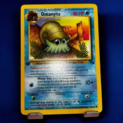 Omanyte 52/62 Fossil Unlimited Pokemon TCG Card Vintage WOTC Common - Image 1