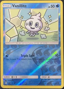 Vanillite 33/145 Sm-Guardians Rising Reverse Holo - Pokemon Card - Image 1