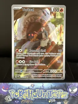 Pokemon Card Torkoal 172/167 Twilight Masquerade Holo Illustration Rare NM - Image 1