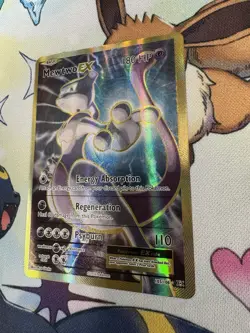 2016 Pokemon TCG Mewtwo EX Full Art Holo Card 103/108 Evolutions Gold NM - Image 3