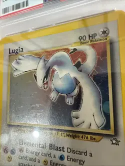2000 Pokemon Neo Genesis Unlimited Lugia 9/111 Holo Rare Card PSA 7 Near Mint - Image 4
