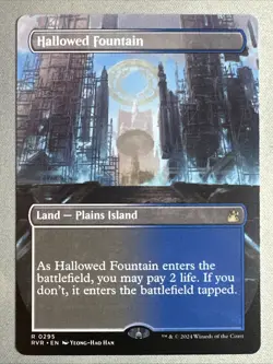 MTG / Hallowed Fountain / RVR / #295 / Regular (Borderless) / Rare / NM - Image 1