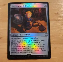 Perception Bobblehead Foil Universes Beyond: Fallout Magic The Gathering Foil - Image 1