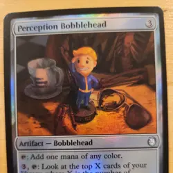 Perception Bobblehead Foil Universes Beyond: Fallout Magic The Gathering Foil - Image 3