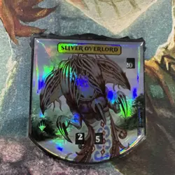 1x FOIL Sliver Overlord Legendary Relic Token Life Counter Commander MtG - Image 3