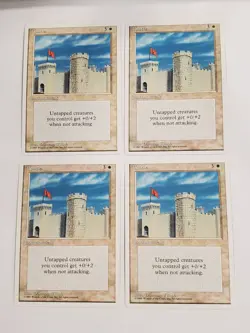MTG Playset 4x Castle (4th Edition/White/U) - BGM - Image 1