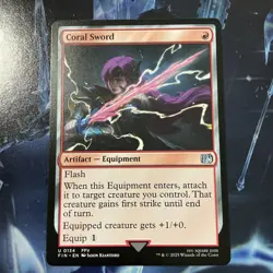 MTG Magic the Gathering Coral Sword (134/764) Final Fantasy M/NM Regular - Image 1