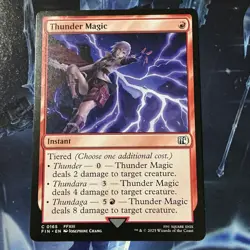 Thunder Magic FIN MTG M/NM Playset Common Red Instant Final Fantasy TCG Regular - Image 1