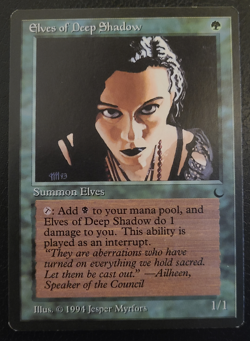 MTG Elves of Deep Shadow (Lightly Played) The Dark (DRK) 1994 - Uncommon - (LP) - Image 1