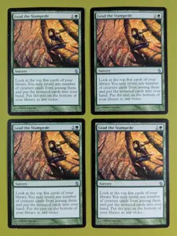 Lead the Stampede x4 Mirrodin Besieged 4x Playset Magic the Gathering MTG - Image 1