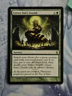 Green Sun's Zenith - Mirrodin Besieged - Magic the Gathering - MTG - Light Play - Image 1