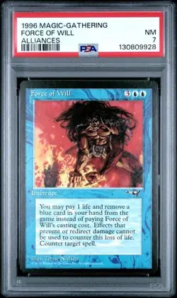 MTG Magic the Gathering Force of Will Alliances PSA 7 - Image 3