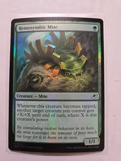 Hemosymbic Mite (Foil) - Edge of Eternities - LP - Uncommon - Creature - MTG - Image 1