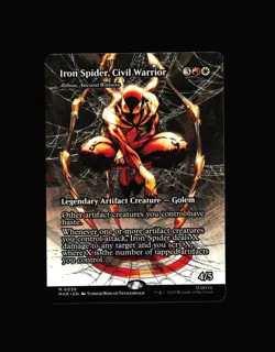 MTG: Iron Spider, Civil Warrior - Alibou, Ancient Witness (Borderless) #39 M Nor - Image 1