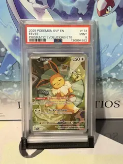 PSA 9 Eevee Prismatic Evolutions Pokemon Center ETB Promo #173 - Image 1