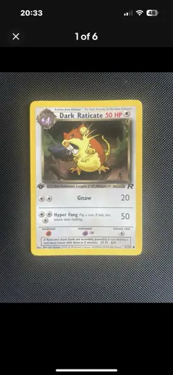 Pokemon TCG Dark Raticate Team Rocket 51 /82 Regular 1st Edition 2 Card Bundle - Image 3