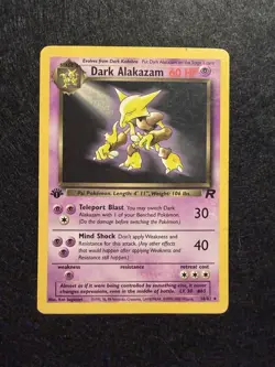Dark Alakazam 1st Edition No. 18 Non Holo Pokemon Team Rocket LP-MP - Image 1