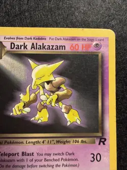 Dark Alakazam 1st Edition No. 18 Non Holo Pokemon Team Rocket LP-MP - Image 3