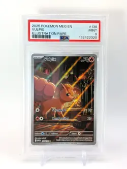 2025 POKEMON MEG EN-MEGA EVOLUTION ILLUSTRATION RARE #138 VULPIX PSA 9 - Image 1