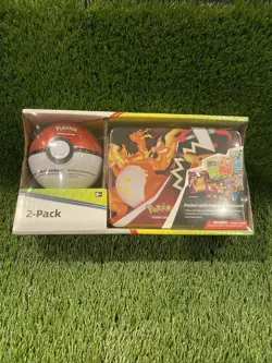 POKEMON 2021 TCG Treasure Chest Collectors Tin & Poke Ball - 8 Booster Packs - Image 1