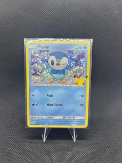 Pokemon TCG Piplup Holo 20/25 McDonalds 25th Anniversary NM - Image 1