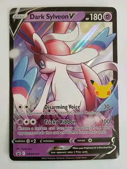 JUMBO Oversized Dark Sylveon V Promo SWSH134 Pokemon Celebrations NM - Image 1
