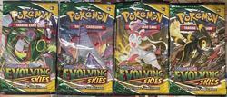 Evolving Skies Booster Pack Art Set (4) EMPTY - Pokemon 2021 - Image 1