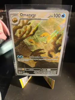 Omanyte Illustration Rare 180/165 Pokemon Scarlet & Violet 151 Near Mint - Image 1