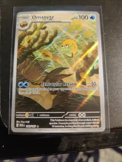 Omanyte Illustration Rare 180/165 Pokemon Scarlet & Violet 151 Near Mint - Image 3